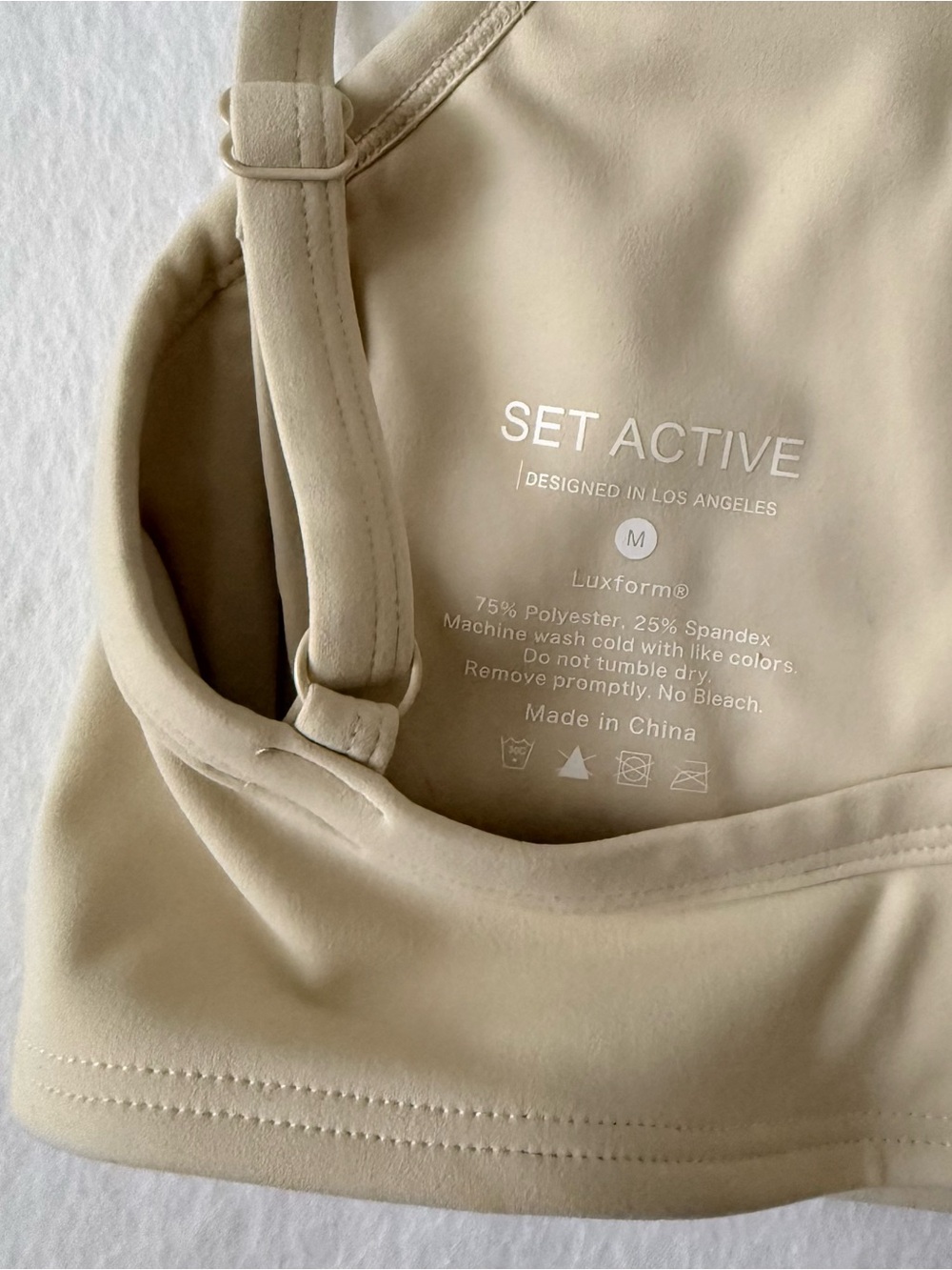 Set Active x Aimee Song LUXFORM Song Bra Crema Size M - Picture 5 of 6